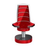 Red Chair Isolated on White Background. vector