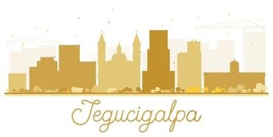 Tegucigalpa City Skyline golden silhouette. vector