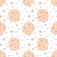 Vector seamless pattern with hearts. Abstract background