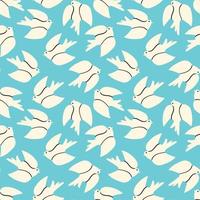 dove seamless pattern. The dove bird is a symbol of peace. vector drawing in doodle style