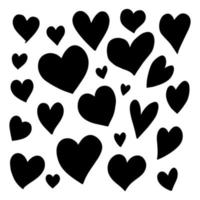 Heart doodle, Love, Vector Illustration.