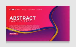 abstract gradient landing page for your website vector