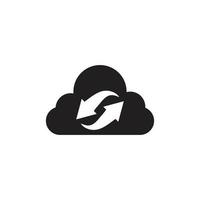 cloud storage icon, line icon, silhouette and glyph. icon that is suitable for websites, applications, apps. vector