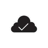 cloud storage icon, line icon, silhouette and glyph. icon that is suitable for websites, applications, apps. vector