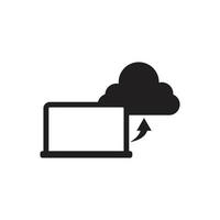 cloud storage icon, line icon, silhouette and glyph. icon that is suitable for websites, applications, apps. vector