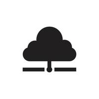 cloud storage icon, line icon, silhouette and glyph. icon that is suitable for websites, applications, apps. vector