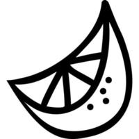 Slice of lemon. linear doodle vector