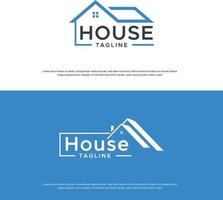 El logotipo inmobiliario es una plantilla de diseño de logotipo profesional para su empresa. vector