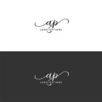 AP initials letter logo, AP signature, AP monogram, AP initials vector