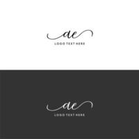 AE initials letter logo, AE signature, AE monogram, AE initials vector
