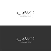 AE initials letter logo, AE signature, AE monogram, AE initials vector