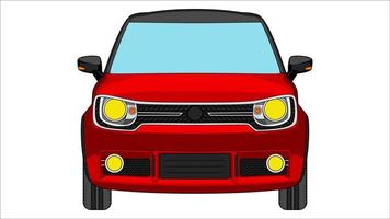 premium hatchback car in bright color vector, realistic car flat bright color vector illustration