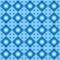 Abstract geometric pattern with cubes and circles in blue colors, seamless vector background for print or wallpaper design