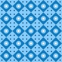 Abstract geometric pattern with cubes and circles in blue colors, seamless vector background for print or wallpaper design