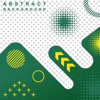 abstract background with geometric model of green color vector