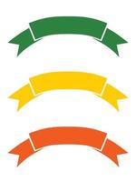 ribbons for design elements with three different colors vector