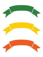 ribbons for design elements with three different colors vector