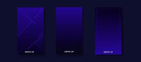 Creative Story Pack Background. colorful, dark blue and black gradations eps 10 vector