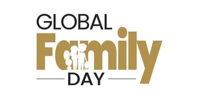 Creative Template Design for Global Family Day. International Family Day Wishing Greeting Card. World Family Day. Family Illustration. vector