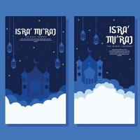 isra miraj vertical banner illustration in flat design vector