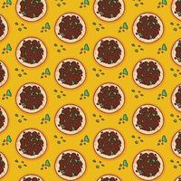 cute taco pattern illustration in flat design vector