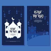 isra miraj vertical banner illustration in flat design vector