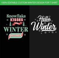 diseño de camiseta para los amantes del invierno vector