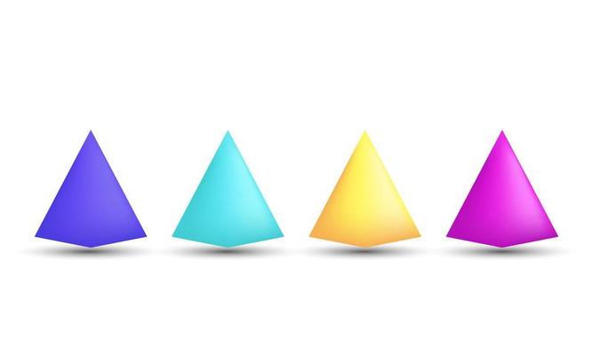 illustration realistic set collectin pointer arrow icon 3d creative isolated on background