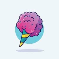 Cotton Candy The Illustration vector