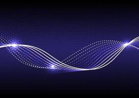 Abstract Digital Waves Blue Background vector