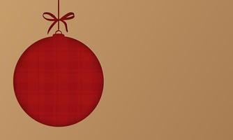 feliz navidad y próspero año nuevo sobre el concepto de corte de papel de fondo rojo. bolas de navidad sobre fondo rojo concepto de corte de papel. fondo de navidad y año nuevo. ilustración vectorial vector