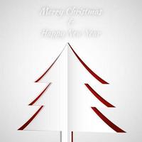 Merry Christmas holiday and happy new year and empty frame on red background. Merry Christmas with Tree Christmas on red background. Christmas and new year background. Vector illustration.