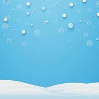 feliz navidad y feliz año nuevo concepto de corte de papel. navidad y feliz año nuevo con concepto de corte de papel de copos de nieve. vacaciones de invierno navidad y año nuevo background.vector vector