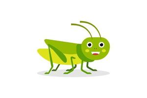 Vector grasshopper cartoon concept design illustration