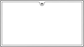 outline tablet computer frame.tablet computer mockup vector