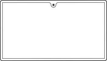 outline tablet computer frame.tablet computer mockup vector