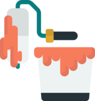 paint bucket illustration in minimal style png