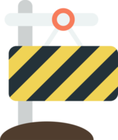 under construction sign illustration in minimal style png