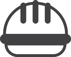 ilustración de casco de construcción en estilo minimalista png