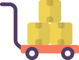 ilustración de carros y paquetes en estilo minimalista png