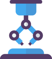 robot arm illustration in minimal style png