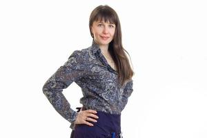 young adult beautiful woman posing in Studio photo