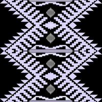 Beautiful colorful Thai knitted embroidery. geometric ethnic oriental pattern traditional on black background, Thai pattern culture photo