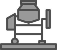 Concrete Mixer Vector Icon Design