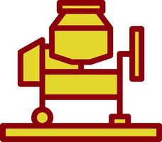 Concrete Mixer Vector Icon Design