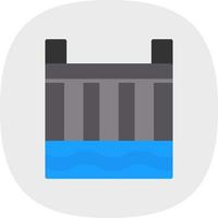 diseño de icono de vector de planta de energía hidroeléctrica