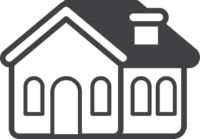 gable roof house building illustration in minimal style png