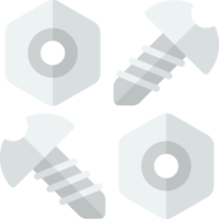 female screws or Bolts illustration in minimal style png