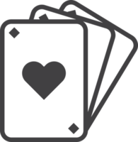 ilustração de cartão de tarô de coração em estilo minimalista png