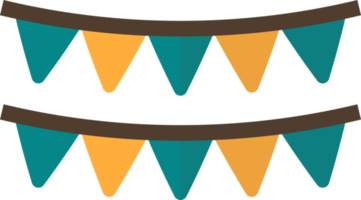 party flag illustration in minimal style png